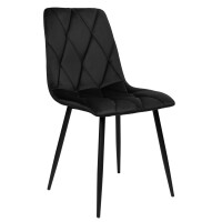 Krzesło welurowe MADISON VELVET czarne
