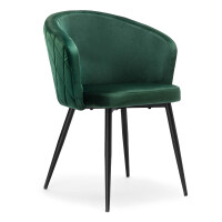 Krzesło HAMPTON VELVET Ciemnozielone