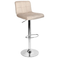 Hoker welurowy Arako Velvet chromowany beżowy