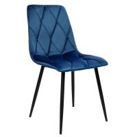 Krzesło welurowe MADISON VELVET granatowe