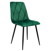Krzesło welurowe MADISON VELVET ciemnozielone