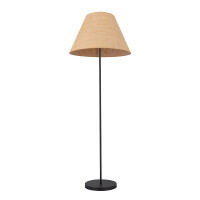 Elegancka czarna lampa podłogowa klasyczna GOLDSUN 8S rattan O3369 L1 CZA