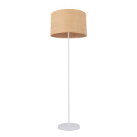 Biała lampa podłogowa klasyczna GOLDSUN 14W rattan O3369 L1 BIA