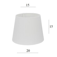 Biały abażurek do lampki 1T-E-27 15/20 wys 15