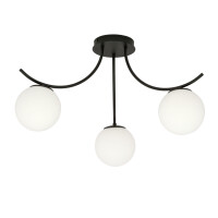 3-ramienna czarna lampa z kloszami BOSTA 11109/3/E
