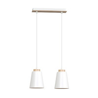 Lampa z kloszami biała 2-płomienna BILERO 1443/2/E
