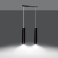 Lampa wisząca czarna 2-płomienna LENA 1956/2/E