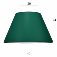 Zielony ABAŻUR do lampy 6S E27 butelkowa zieleń 20/40 wys 24