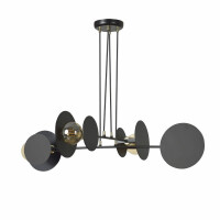 Nowoczesna czarna lampa do salonu IDEO 4 BLACK 1792/4/E 4-punktowa