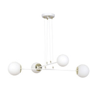 Nowoczesna biała lampa do pokoju OGNESA 4 WHITE 1967/4/E 4-punktowy