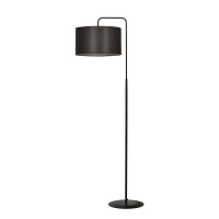 Lampa podłogowa z brązowym abażurem TRIPO LP1/BLACK/WENGE 1570/5/E
