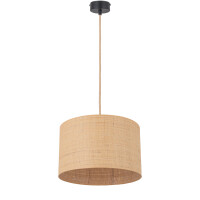 Lampa wisząca w stylu skandynawskim JULITA EKO 14W/rattan/CZ-Bz/G
