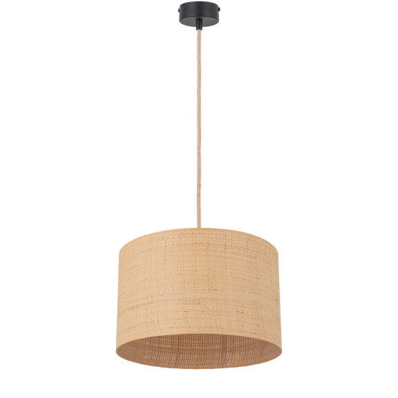 Lampa wisząca w stylu skandynawskim JULITA EKO 14W/rattan/CZ-Bz/G
