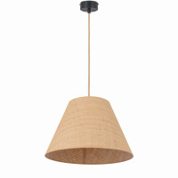 Stylowa lampa wisząca z abażurem z rattanu JULITA EKO 8S/rattan/CZ-Bz/G
