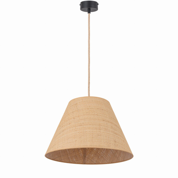 Stylowa lampa wisząca z abażurem z rattanu JULITA EKO 8S/rattan/CZ-Bz/G