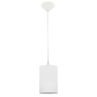 Lampa wisząca z abażurem biała JULITA B/2W/01/G