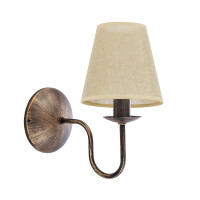 Klasyczny elegancki kinkiet z abażurem GOLDSUN AB 1338G/24/07