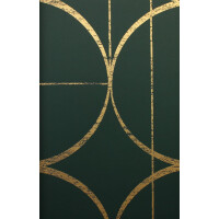 Tapeta okręgi w stylu Art Deco York Wallcoverings MD7203 Sun Circles Modern Metals 2