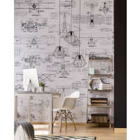 Fototapeta rysunki techniczne samolotów Wonderwall Aviatica 35010200