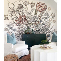 Mural okazałe kwiaty Wallcolors Floral Poem Life in Boho