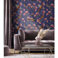 Mural bażanty i kwiaty Wallcolors Pheasants Dzień Dobry