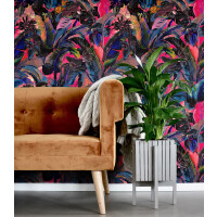Mural tropikalne liście i kwiaty Wallcolors Aruba Dzień Dobry