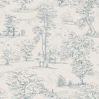 Tapeta scenki rodzajowe Sandberg S10254 Montfort Indigo Blue Le Village