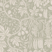 Tapeta roślinna w owoce i liście Sandberg S10259 Fig garden Garden Green Le Village