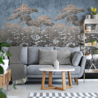 Fototapeta sosnowy las WallArt Secret Forest Blue