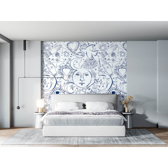 Mural mistyczne wzory PaperMint MYSTIC ligne Lazuli 1026 Origins