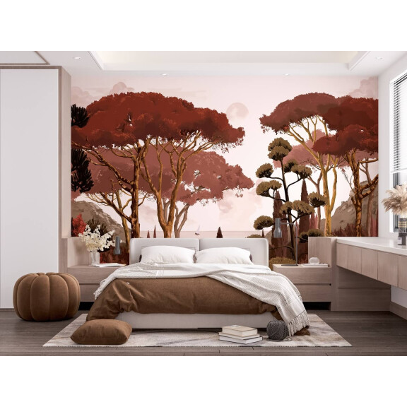 Mural krajobraz Toskanii PaperMint TOSCANE Terracotta 803 Origins