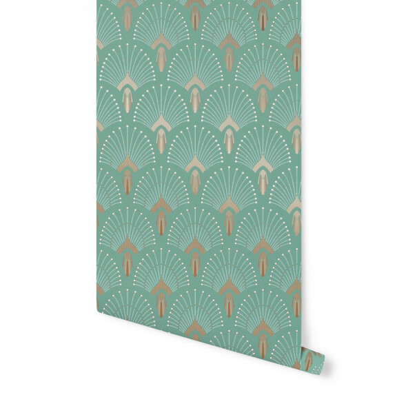 Tapeta art-deco Papermint 1925 Vert Clair Dore 563 Classics