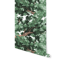 Tapeta korona drzewa Papermint BUSHU Vert Sencha 1063 Classics