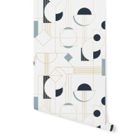Tapeta geometryczna Papermint DAISY Bleu Dore 251 Classics