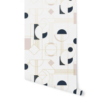 Tapeta geometryczna Papermint DAISY Rose Dore 313 Classics