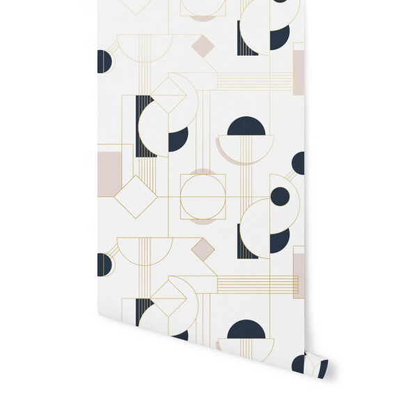 Tapeta geometryczna Papermint DAISY Rose Dore 313 Classics