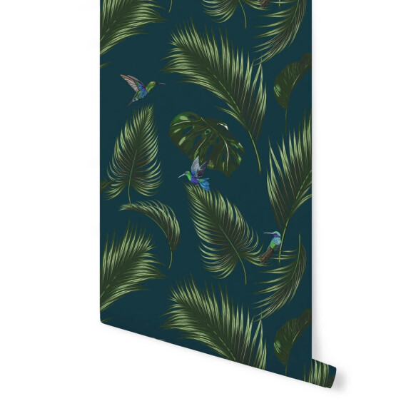 Tapeta egzotyczna Papermint JUNGLE Bleu Canard 88 Classics