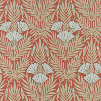 Tapeta kwiaty i liście 1838 Wallcoverings 2311-171-02 Floral Fanfare Coral V&A Decorative Papers
