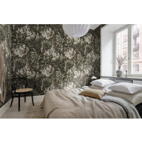 Fototapeta florystyczna Rebel Walls R19208 Dazzling Foliage Sand Vintage Brocade