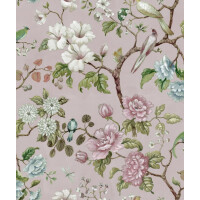 Tapeta botaniczna Rebel Walls R19263 Petit Flora Soft Pink Vintage Brocade