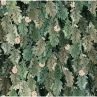 Tapeta liście i zegarki Rebel Walls R19271 No Time to Waste Green Vintage Brocade