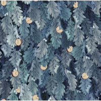Tapeta liście i zegarki Rebel Walls R19272 No Time to Waste Blue Vintage Brocade