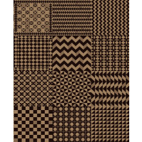 Tapeta abstrakcyjna geometria - szachownica czarno-złota Cole & Son Geometrico 123/7036 Fornasetti Senza Tempo II