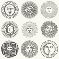 Tapeta słońce Cole & Son Soli 123/1001 Fornasetti Senza Tempo II