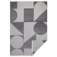 Dywan dwustronny geometryczny Boucle 4120 Geometric Grey