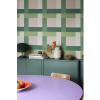 Fototapeta geometryczna Rebel Walls R19405 Don't be Square Green Maximalism More is More