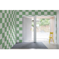 Fototapeta geometryczna szachownica Rebel Walls R19416 Chess Green Maximalism More is More
