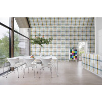 Fototapeta nowoczesna krata Rebel Walls R19428 Outside the Box Yellow Grey Maximalism More is More