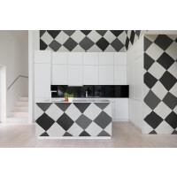 Fototapeta romby Rebel Walls R19429 Tremble Black White Maximalism More is More