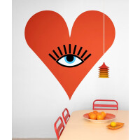 Fototapeta serce - kier Rebel Walls R19436 Queen of Hearts Red Maximalism More is More